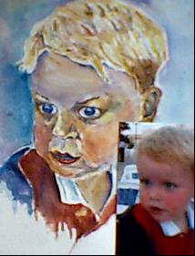 potret in aquarel